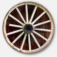 thumbnail image 1 of Designart 'Country Wagon Wheel on Wooden Wall Clock' Farmhouse wall clock, 1 of 6