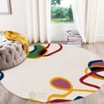 thumbnail image 2 of Teppich Homes Handmade 6x6 Wool Carpet - Soft White Tufted Area Rug for Living Room and Hallway, 2 of 7