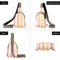 thumbnail image 7 of FORMRS Womens Crossbody Sling Bag Travel Daypack Shoulder Chest Backpack, Pink and Yellow Striped Pattern, 7 of 7