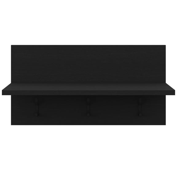 Nexera Porto Entryway Wall-Mounted Coat Rack, Black