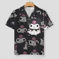 thumbnail image 2 of Kuromi And My Melody Women Pajamas Set Short Sleeve Sleepwear Button Down Nightwear Soft Pjs Set with Pockets, 2 of 7