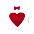 thumbnail image 3 of 23 Inch Porch Goose Outfits, Red Heart Front Panel with Matching Bow, Goose Clothing for Valentine's Day Patio Garden and Yard Displays, 3 of 8