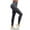 Dark Gray, variant on Women's Ribbed High Waisted Leggings Seamless Stretch Yoga Workout Pants