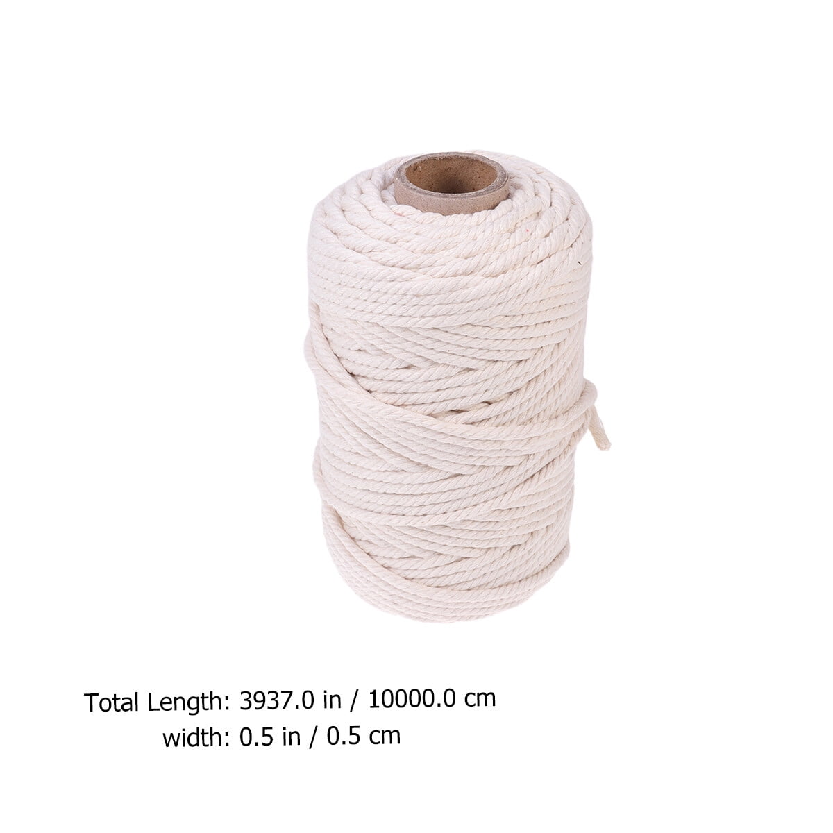 LOLIPPYY 1Pack Cotton Craft Knitting Cord for Handmade Projects in Beige Color