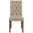 thumbnail image 3 of Side Chair with Button Tufted Back and Rolled Top, Set of 2, Beige, 3 of 5
