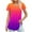 Gradient Color-Orange, variant on Jewelreauty Plus Size Blouses for Women Short Sleeve Crewneck Pleated Tunic Tops Summer Flowy Casual Shirts (S, White)