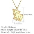 thumbnail image 3 of Piglet Necklace Women Men Jewelry Stainless Steel Animal Pendant Necklaces Gift, 3 of 4