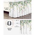 thumbnail image 4 of Green Eucalyptus Ruffle Bed Skirt California King Size Leaf Red Fruit Watercolor Plant Farmhouse Adjustable Elastic Dust Bed Skirts Wrap Around Bedskirt Wrinkle Free Easy Fit with 18 Inch Drop, 4 of 8