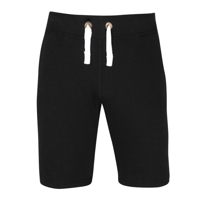 AWDis - Pantalones Cortos lisos gruesos Modelo Heavyweight - Gym/Running/Verano (Negro azabache)