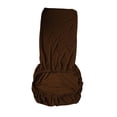 thumbnail image 3 of Funda para sillas de comedor medio envuelta Práctico resistente al desgaste Transpirable a prueba de arañazos Funda elástica para silla para banquete Marron oscuro perfecl Cubierta de asiento, 3 of 8