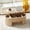Oak- Arc, variant on Wirrytor Lift Top Oval Coffee Table with Hidden Storage Compartment and Shelf for Living Room, Fluted Oval Center Tea Table with Wooden Lift-Top for Apartment, Small Space, Brown