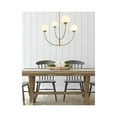 thumbnail image 2 of Living District Nyomi 36" 4-Light Metal/Glass Chandelier in Satin Gold/White, 2 of 8
