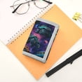 thumbnail image 7 of JIALIOU Nylon Trifold Card Wallet with ID Window Zipper Pocket for Men Women Teen Monster Trucks in Space, 7 of 7