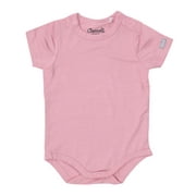 Coccoli Tencel Modal Short Sleeve Onesie - As Soft As Bamboo - Silver Pink (24 Months, 27-30 lbs)