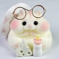 thumbnail image 3 of Juguete Squishy para hámster hecho a mano, de silicona realista, blanco, 3 of 9