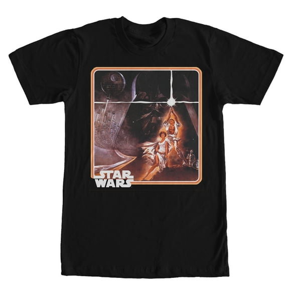 Men's Star Wars Vintage Hero Frame Graphic Tee Black 2X Large