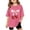 Pink, variant on ibiyuan Girls T Shirt Girls Floral Cherry Print Short Sleeve Tee Lightweight Summer Casual Top Comfortable Fit Everyday Wear Pink
