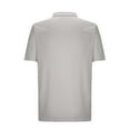 thumbnail image 4 of Chiccall Men's Summer Tops Short Sleeve Zip-up Shirts Casual Performance Tee Shirts, 4 of 6