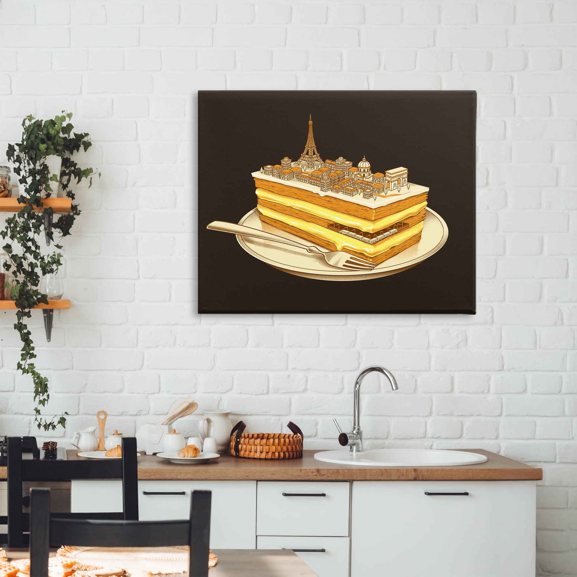 Stupell Industries Hungry For Travels Paris Canvas Wall Art, design by Tobe Fonseca