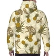 thumbnail image 7 of Naloa Monkeys and Pinealpples Men's Casual Hooded Collar Drawstring Hoodies Pullover Sweatshirts Casual Long Sleeve Shirts-Medium, 7 of 7