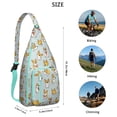 thumbnail image 3 of Bone Pattern Sling Backpack - Dog Lover's Crossbody Bag, Fashionable Multi-Pocket Pack for Daily Use, 3 of 4