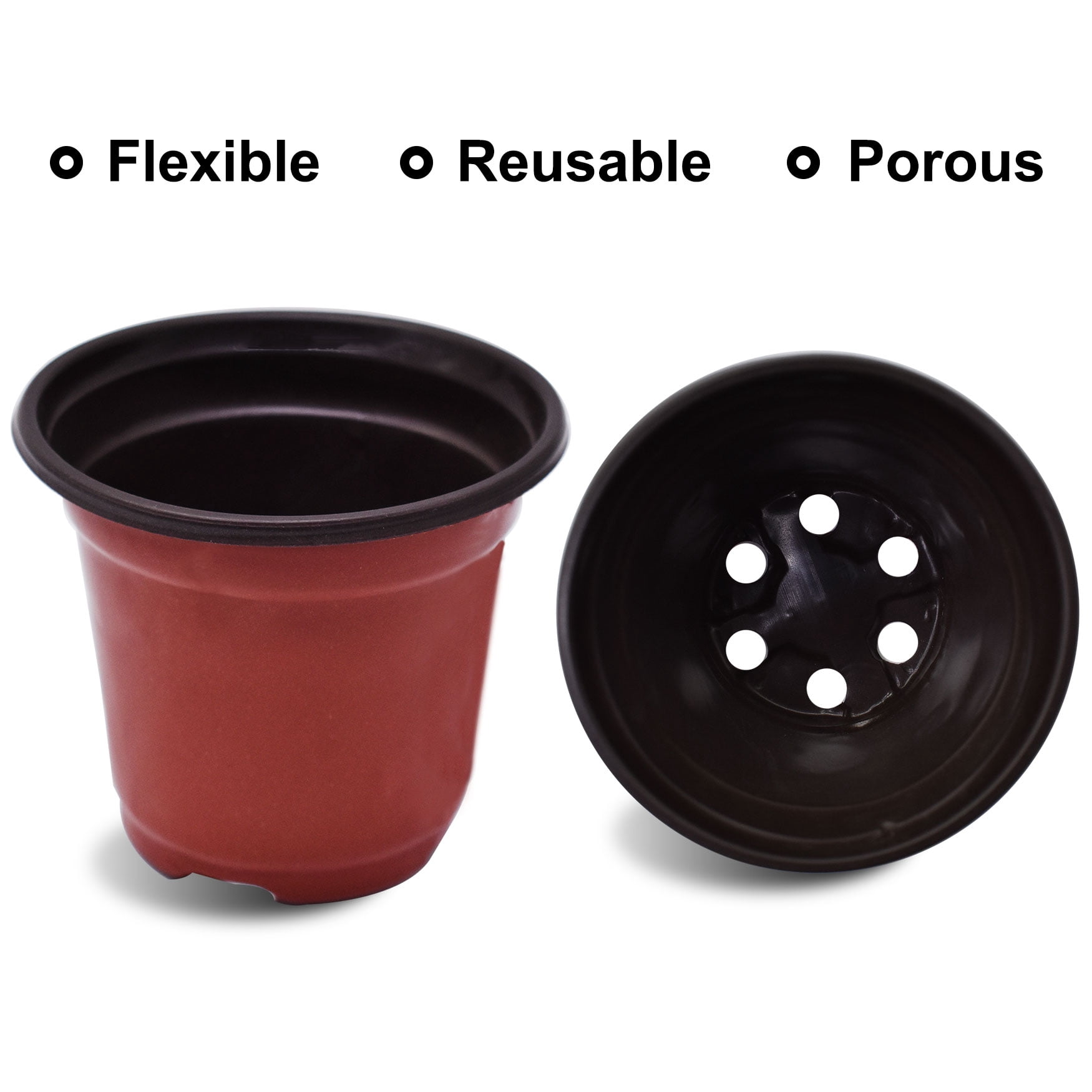 ALL-CARB NEW Plastic Plant Flower Pots Nursery Seedlings Pot Plant 100Pcs