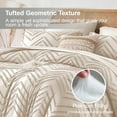 thumbnail image 3 of Flymme Beige Comforter Set with Sheets King Size Bed in Bag 7 Pieces Shabby Chic Bedding Sets Soft Microfiber Boho Bed Set for All Season, 3 of 8