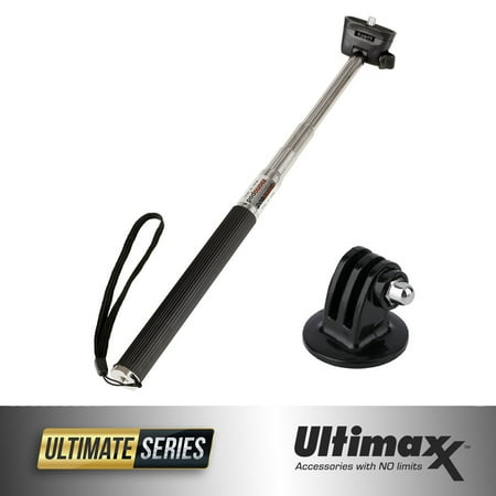Ultimaxx GoPro Selfie Stick Camera Monopod Handheld Extender Mount Bar with Lanyard