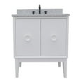 thumbnail image 3 of Bellaterra Home 31" Single vanity in White finish top with Gray granite and oval sink, 3 of 9