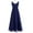 Navy Blue, variant on MSemis Kid Girls Chiffon Shoulder Strap Lace Flower Dress