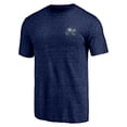 thumbnail image 2 of Men's Navy Notre Dame Fighting Irish Wavy Logo Tri-Blend T-Shirt, 2 of 3
