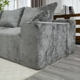 thumbnail image 6 of Cloud Comfort 2-Seater Chenille Sofa with Memory Foam & Throw Pillows – Breathable, No Assembly Required for Living Room & Apartment – Gray, 6 of 7