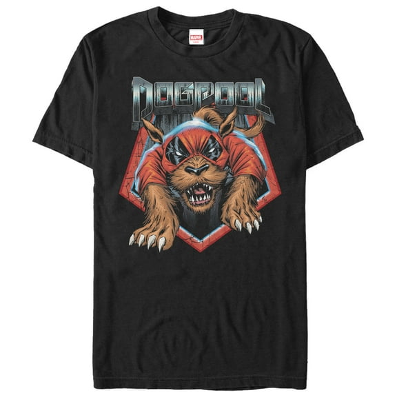 Men's Marvel Dogpool Paws  Graphic Tee Black 3X Large