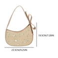 thumbnail image 2 of Bolso Tejido Hobo Paja para Mujer Con Lazo Diario Verano, 2 of 6