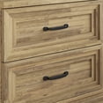 thumbnail image 4 of Castle Place Traditional 2 Drawer Wooden Nightstand, Brown Oak, 4 of 9