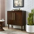 thumbnail image 2 of Crosley Furniture Everett Table Console en Bois 2 Portes en Acajou/or, 2 of 10