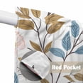 thumbnail image 2 of Pastoral Botanical Kitchen Window Curtains, Swag Curtains Valance for Bedroom Living Room Bathroom, Spring Summer Floral Farmhouse Rod Pocket Window Treatment Curtain Block Drapes 2 Panels 28"x36", 2 of 9