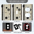 thumbnail image 3 of Yayeee Blank Wall Plate Cover 1-Gang 4.5"x2.7" Home Unused Decorative Outlet, Stripes Pattern, 3 of 7