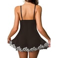 thumbnail image 4 of LWP Women Chemise Sexy Nightgowns Lace Babydoll Strap Mesh Sleepwear, 4 of 11