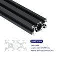 thumbnail image 3 of 1 Pcs 2040 V Slot Aluminum Extrusion 400mm(15.75 Inch) Black European Standard Anodized Linear Rail, 3 of 6