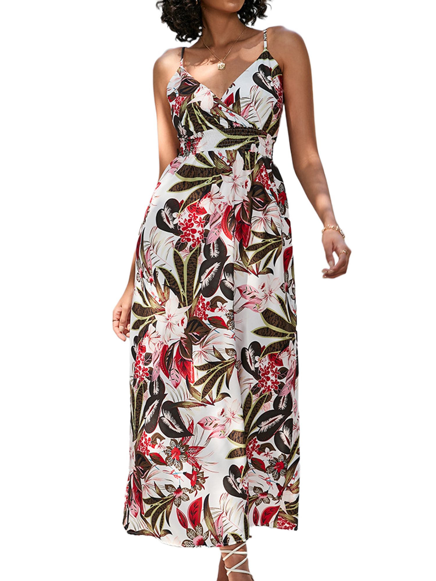 Bomotoo Ladies Kaftan Maxi Dresses V Neck Casual Summer Beach Sundress