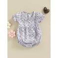 thumbnail image 4 of Michellecmm Mother  Daughter Family Matching Dress Baby Girls Rompers Floral Print Dress/Rompers Mommy and Me Summer Family Outfits, 4 of 9