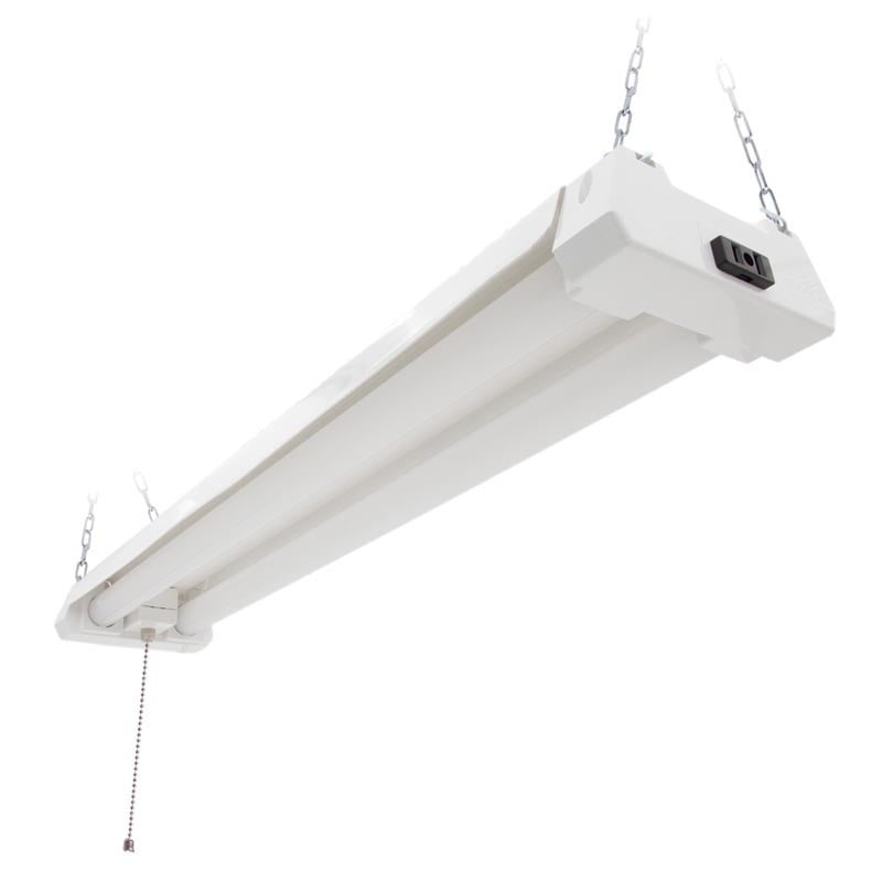 Maxxima 2ft. Utility Led Shop Light Fixture, Linkable, Frosted Lens 5000K Daylight 2000 Lumens