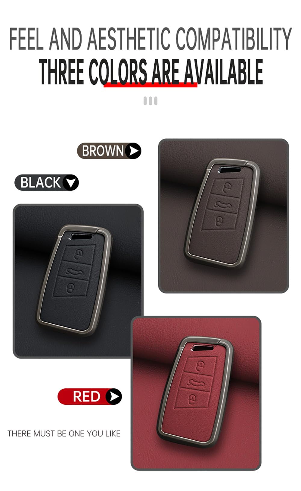 Fit for VW Key Fob Cover Smart Remote Car Key Case Shell Fit for Volkswagen Arteon Atlas Golf Alltrack Jetta GLI Passat