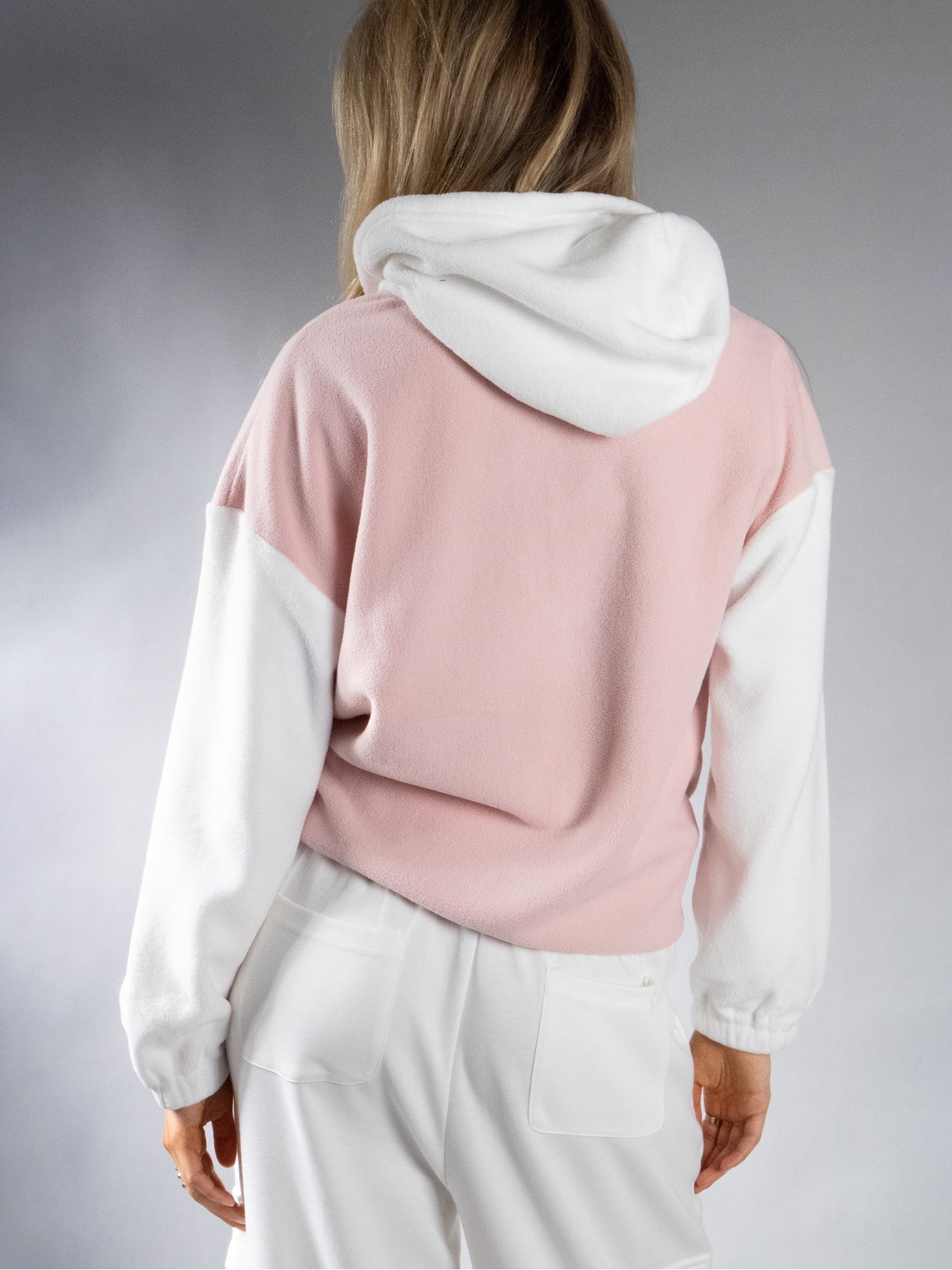 DARING DIVA Women's Stylish Oversized Pom Pom Hoodie for Casual Wear L Pink