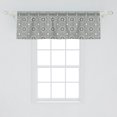 thumbnail image 2 of Ambesonne Geometrical Window Valance, Floral Hatched Motifs, 54" X 18", Sage Green Grey, 2 of 3