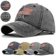 thumbnail image 3 of SSKFHGI Khaki American Flag Baseball Cap For Women Breathable Washed Retro Old Hat With Letter Embroidery Manufacturer, 3 of 8