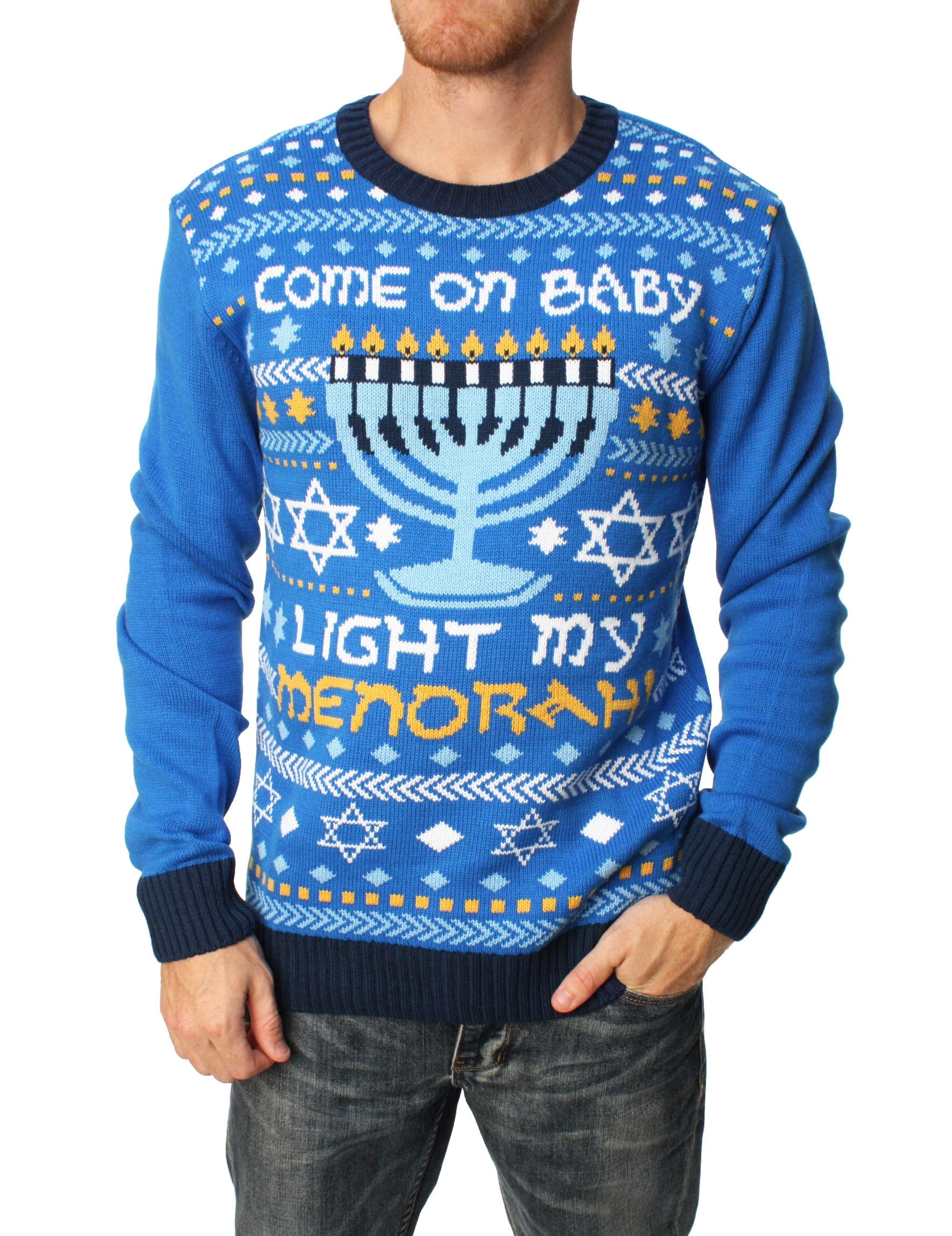 hanakuh sweaters come on baby light my menorah medium hanakuh sweaters come on baby light my menorah medium