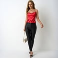 thumbnail image 4 of JULMCOMO Satin Tank Tops for Women Cowl Neck Ruched Spaghetti Strap Elegant Camisole Tops Sleeveless Casual Slim Fit Camisoles Red S, 4 of 8