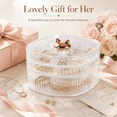thumbnail image 4 of ABPETE Jewelry Box, 3-Layer Acrylic Jewelry Organizer with Cat Shape Handle, Clear Jewelry Boxes for Women Girls, Make up Organizer, Jewelry Storage Holder (Clear, Cat), 4 of 7